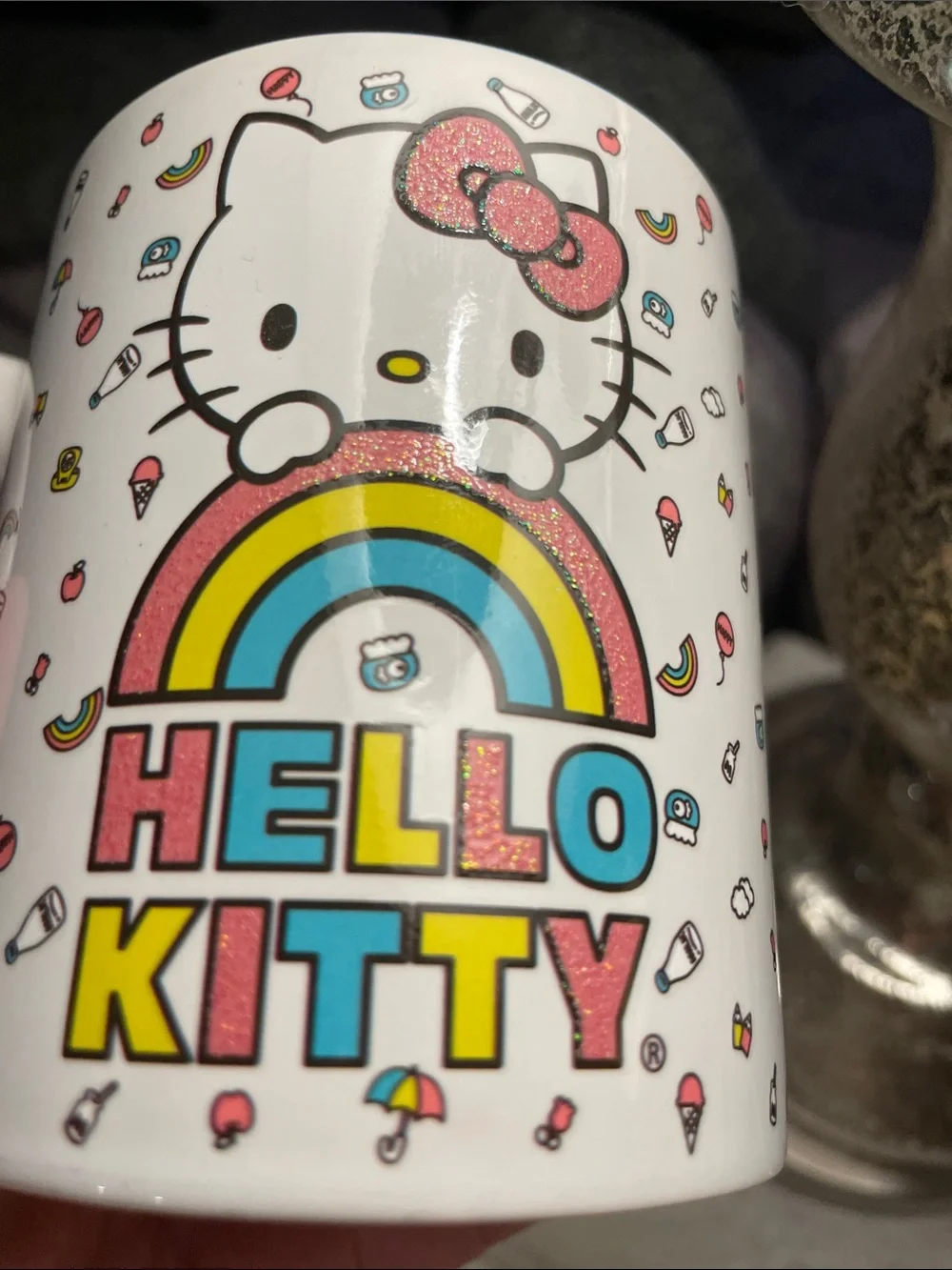 Sanrio Glitter Hello Kitty Rainbow Mug
